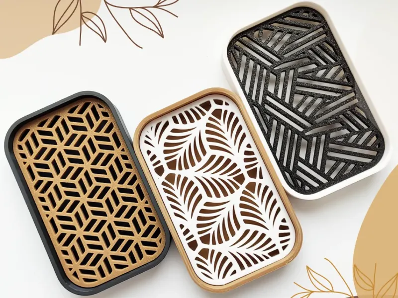 Porte-savon ovale avec inserts (photo 1)